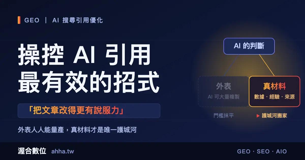 操控 AI 引用最有效的招式:「把文章改得更有說服力」